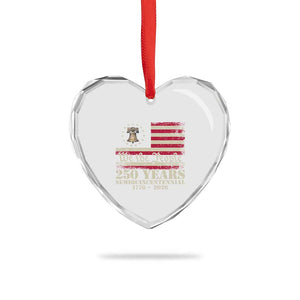 250th Anniversary USA Heart Crystal Glass Ornament Patriotic Liberty Bell 1776 2026 Independence Day TS14 Print Your Wear
