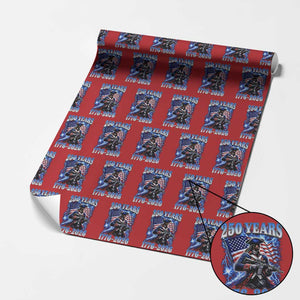 250th Anniversary Yankee Spirit Wrapping Paper Roll 1776 2026 Patriotic Tactical Minuteman US Flag TS10 Red Print Your Wear