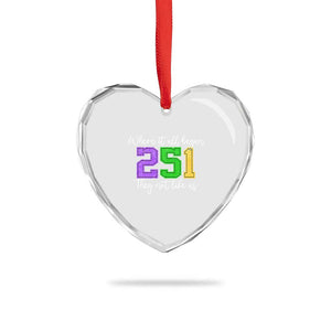 251 Mardi Gras Mobile Alabama Heart Crystal Glass Ornament Where It All Began Fat Tuesday Carnival Glitter Print TS11 Print Your Wear
