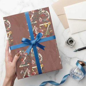 2547 Wildflower Floral Graphic Wrapping Paper Roll Subtle Coded 25th Amendment Political Satire Aesthetic TS02 Mocha Print Your Wear