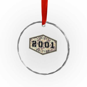 25th Birthday Hunting Crystal Glass Ornament 2001 Limited Edition Vintage Camouflage Gifts For Turning 25