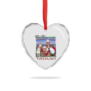 267th Pope Leo XIV Heart Crystal Glass Ornament From The Windy City To The Vatican US Chicago Pride TS02 Print Your Wear