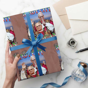 267th Pope Leo XIV Wrapping Paper Roll From The Windy City To The Vatican US Chicago Pride TS02 Mocha Print Your Wear