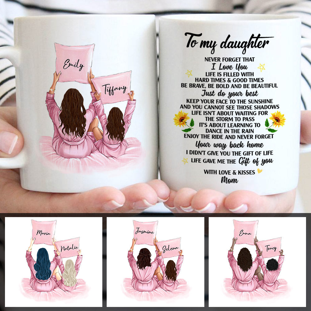 Personalized To My Daughter Mug Gift For Daughter From Mom CTM One Size 11oz size Custom - Printyourwear
