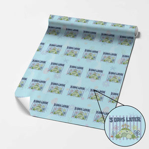 3 Days Later Wrapping Paper Roll Funny Easter Christian Faith Meme TS14 Light Blue Print Your Wear