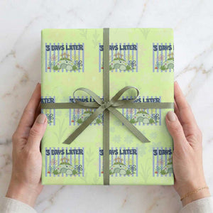 3 Days Later Wrapping Paper Roll Funny Easter Christian Faith Meme TS14 Lime Print Your Wear