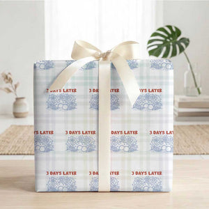 3 Days Later Wrapping Paper Roll Funny Easter Jesus Christian Meme TS14 White Plaid Print Your Wear