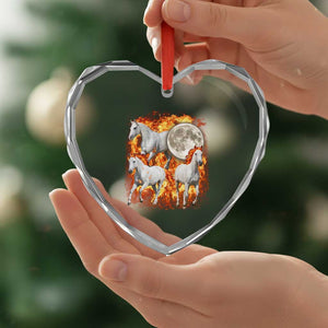3 Fire Horses Moon Equestrian Heart Crystal Glass Ornament Year Of The Fire Horse Joke TS11 Print Your Wear