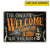 Halloween Metal Signs Personalized Halloween Skeleton Welcome Come In Metal Signs CTM One Size 24x18 inch (60.96x45.72 cm) Custom - Printyourwear