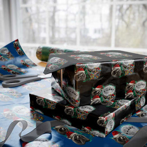 3 Raccoons Howling At Moon Christmas Wrapping Paper Roll Funny Weird Cursed Meme TS10 Black Print Your Wear