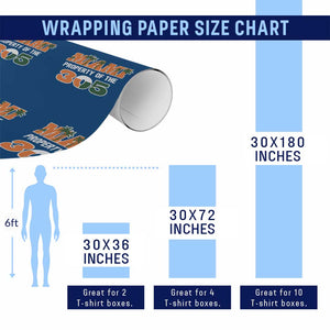 305 Miami Pride Wrapping Paper Roll Urban Style Miami Beach Graphic TS10 Print Your Wear