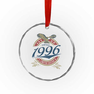30th Birthday Beer Lover Vintage 1996 Limited Edition Crystal Glass Ornament Bald Eagle