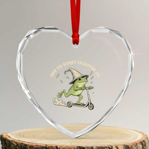30th Birthday Frog Heart Crystal Glass Ornament Off To Start Chapter 30 TS10 Transparent Glass 3'' Heart Print Your Wear