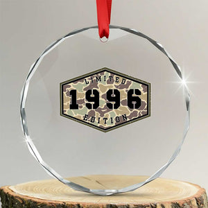 30th Birthday Hunting Crystal Glass Ornament 1996 Limited Edition Vintage Camouflage Gifts For Turning 30