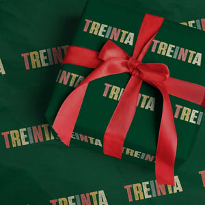 30th Birthday Treinta Wrapping Paper Roll Spanish Mexican 30 Years Old Bday TS11 Green Print Your Wear