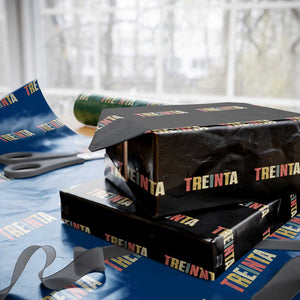 30th Birthday Treinta Wrapping Paper Roll Spanish Mexican 30 Years Old Bday TS11 Black Print Your Wear