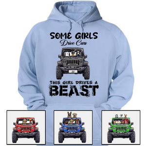 Custom JP Girl T Shirt Some Girls Drive Cars, This Girl Drive A Beast Gift For Dog, Cat Lovers CTM00 Custom - Printyourwear