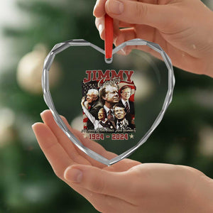 39th President Jimmy Carter Heart Crystal Glass Ornament A Legacy Of Peace And Humanity USA Legacy TS02 Print Your Wear
