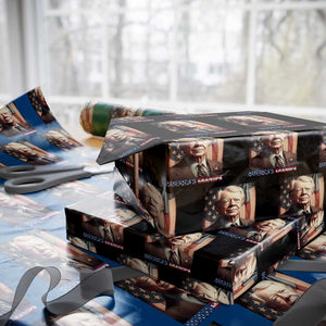 39th President Jimmy Carter Wrapping Paper Roll America's Grandpa Presidents' Day USA Flag Vintage TS02 Black Print Your Wear