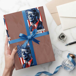 39th President Jimmy Carter Wrapping Paper Roll True American Hero US Flag Presidents' Day TS02 Mocha Print Your Wear