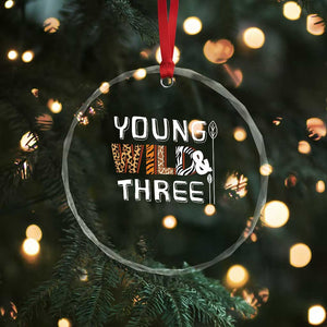 3rd Birthday Crystal Glass Ornament Young Wild And Three Safari Zoo Party TS10 Print Your Wear