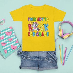 3rd Grade T Shirt For Kid I'm Ready To Rock Third Grade Student Back To School Unicorn TS02 Printyourwear