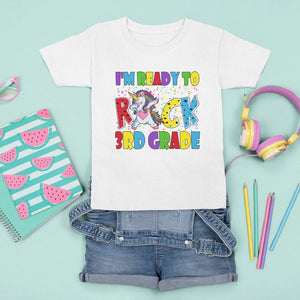 3rd Grade T Shirt For Kid I'm Ready To Rock Third Grade Student Back To School Unicorn TS02 Printyourwear