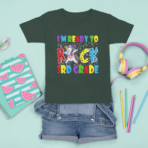 3rd Grade T Shirt For Kid I'm Ready To Rock Third Grade Student Back To School Unicorn TS02 Printyourwear