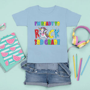 3rd Grade T Shirt For Kid I'm Ready To Rock Third Grade Student Back To School Unicorn TS02 Printyourwear
