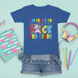 3rd Grade T Shirt For Kid I'm Ready To Rock Third Grade Student Back To School Unicorn TS02 Printyourwear