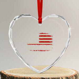 40th Birthday 1986 Limited Edition Heart Crystal Glass Ornament Gifts for 40 Years Old Vintage American Flag