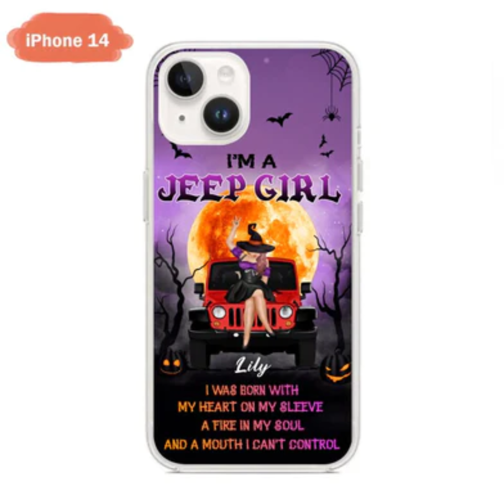 Personalized Jeep Off Road Girl Phone Case Halloween Gift Idea For Jeep Lovers CTM One Size Custom - Printyourwear