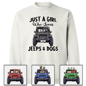 Custom JP Shirts, Just A Girl Who Loves JPs And Dogs, JP Dog Apparel CTM00 Custom - Printyourwear