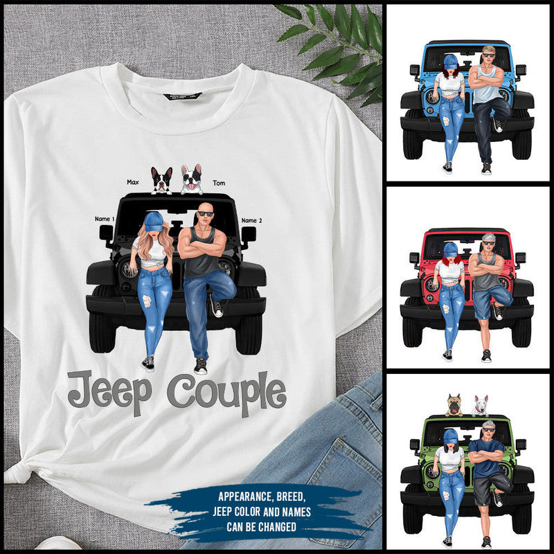 Custom Jeep Tee Shirts Jeep Couple CTM Custom - Printyourwear
