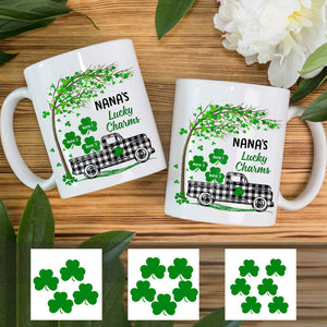 Personalized St Patricks Day Irish Grandma Mug Shamrock Truck CTM Custom - Printyourwear
