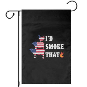 4th Of July BBQ Garden Flag I'd Smoke That Barbecue Cook Pitmaster Grill Chef TS11 Black Print Your Wear