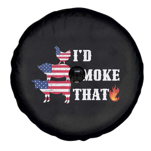 4th Of July BBQ Spare Tire Cover I'd Smoke That Barbecue Cook Pitmaster Grill Chef TS11 Print Your Wear
