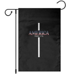 4th Of July Garden Flag America From 1776 Christian Religious Faith Cross TS11 Black Print Your Wear