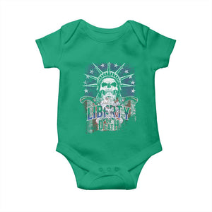 4th Of July Liberty Or Death Baby Onesie Statue Of Liberty Skull American Flag TS11 Irish Green Print Your Wear