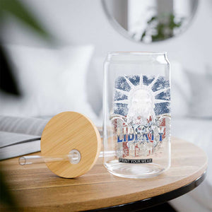 4th Of July Liberty Or Death Glass Can Statue Of Liberty Skull American Flag TS11 Print Your Wear