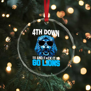4th Down F*ck It LF Crystal Glass Ornament Funny Bold Game Day TS10 Print Your Wear
