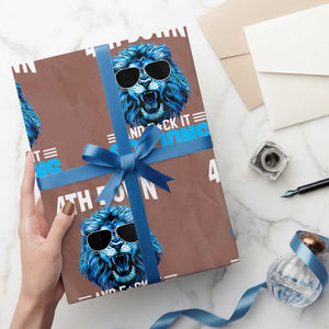 4th Down F*ck It LF Wrapping Paper Roll Funny Bold Game Day TS10 Mocha Print Your Wear