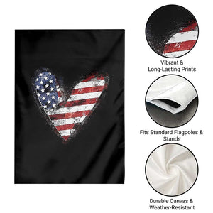 4th of July American Flag Heart USA Patriotic Garden Flag TS11 Print Your Wear