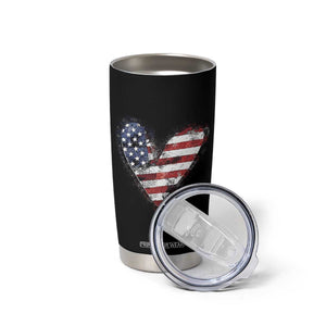 4th of July American Flag Heart USA Patriotic Tumbler Cup TS11 Print Your Wear