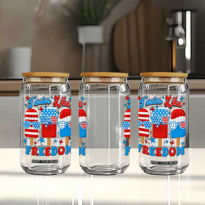 4th of July American Flag Popsicle Glass Can Tastes Like Freedom Patriotic Funny TS10 Print Your Wear