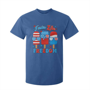 4th of July American Flag Popsicle T Shirt For Kid Tastes Like Freedom Patriotic Funny TS10 Royal Blue Print Your Wear