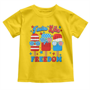4th of July American Flag Popsicle Toddler T Shirt Tastes Like Freedom Patriotic Funny TS10 Daisy Print Your Wear