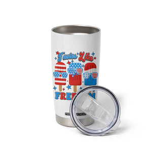 4th of July American Flag Popsicle Tumbler Cup Tastes Like Freedom Patriotic Funny TS10 Print Your Wear