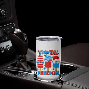 4th of July American Flag Popsicle Tumbler Cup Tastes Like Freedom Patriotic Funny TS10 Print Your Wear