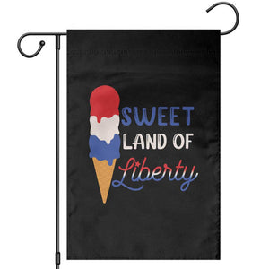 4th of July Garden Flag Sweet Land of Liberty American Patriotic TS02 Black Print Your Wear